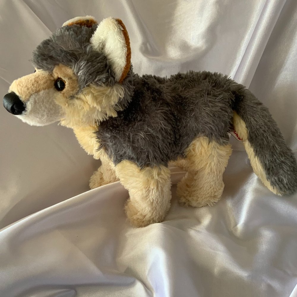Aurora World Grey Tan Timber Wolf Plush